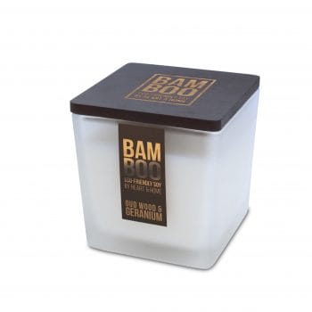 Oud Wood & Geranium - Bamboo Large Jar Candle