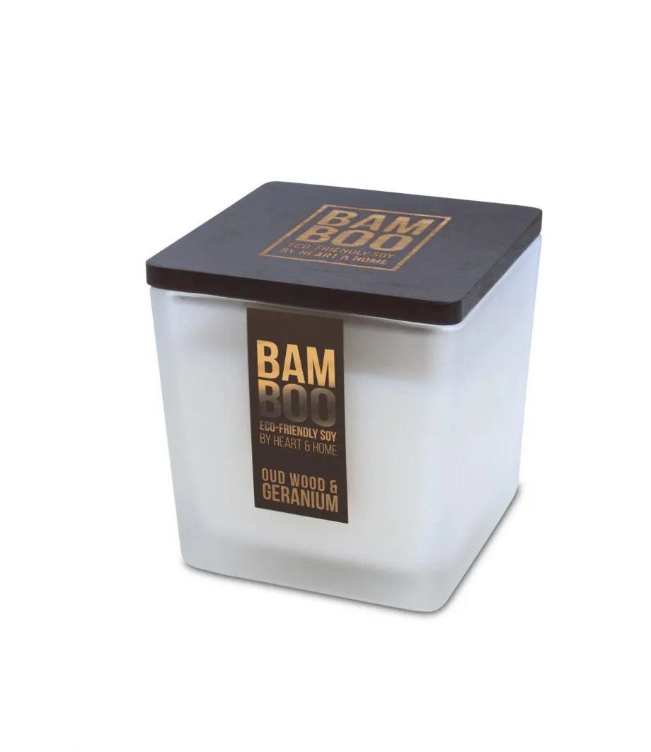 Oud Wood & Geranium - Bamboo Large Jar Candle