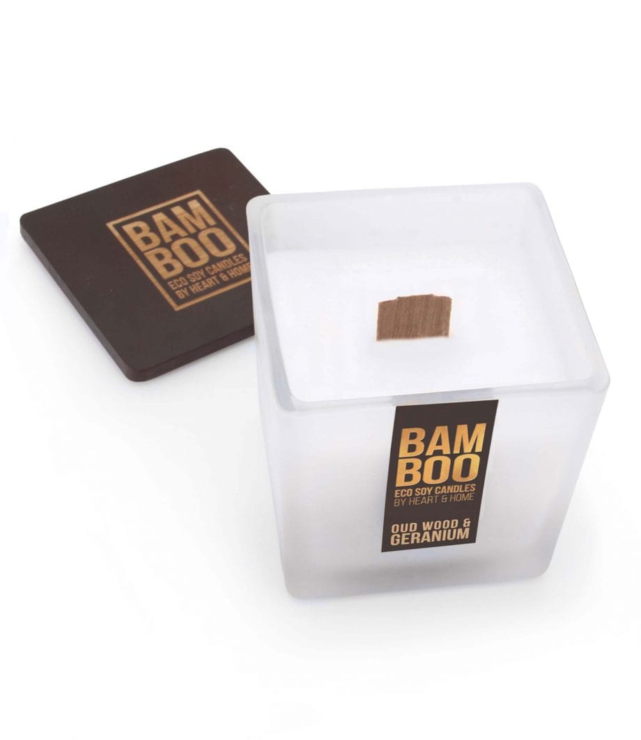 Oud Wood & Geranium - Bamboo Large Jar Candle