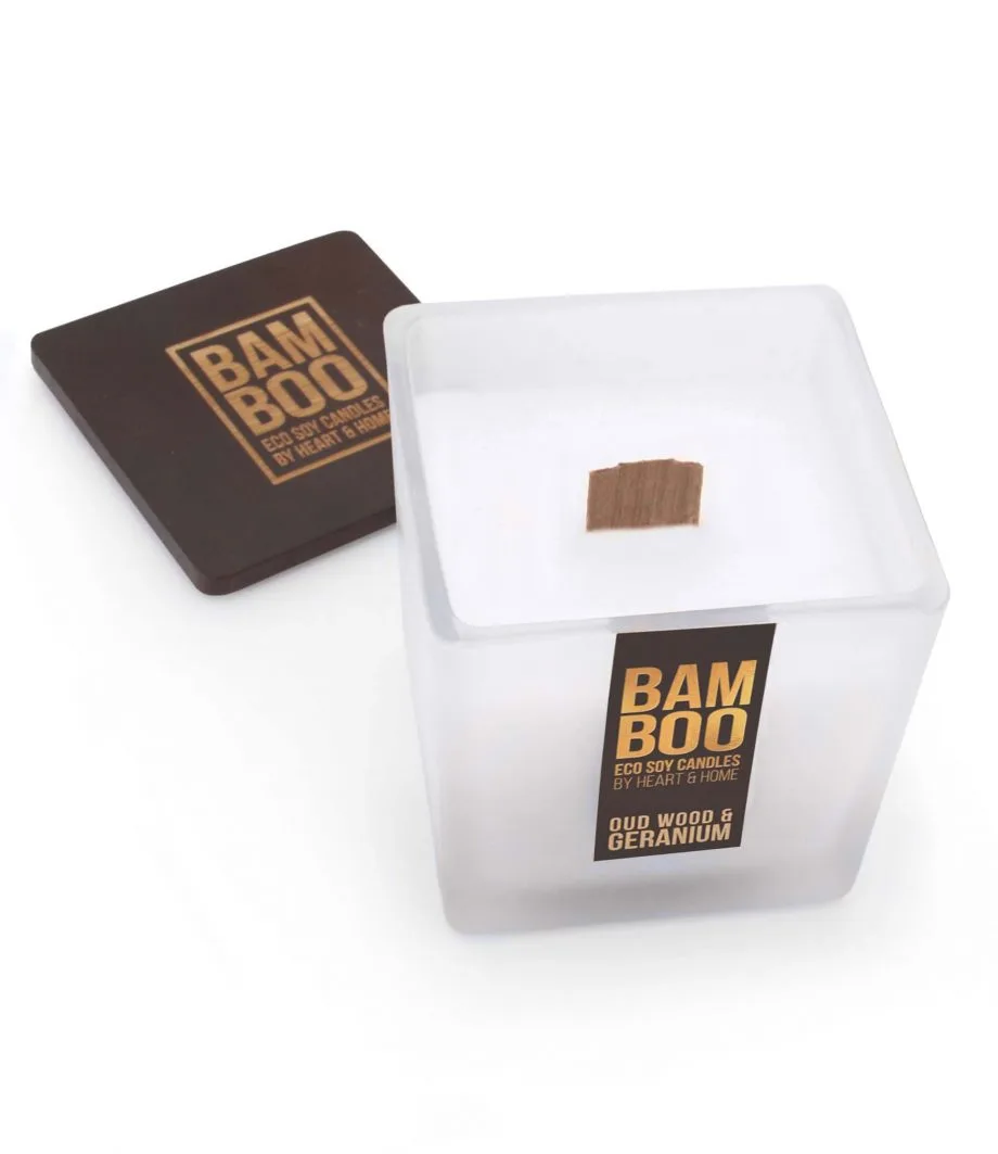 Oud Wood & Geranium - Bamboo Large Jar Candle