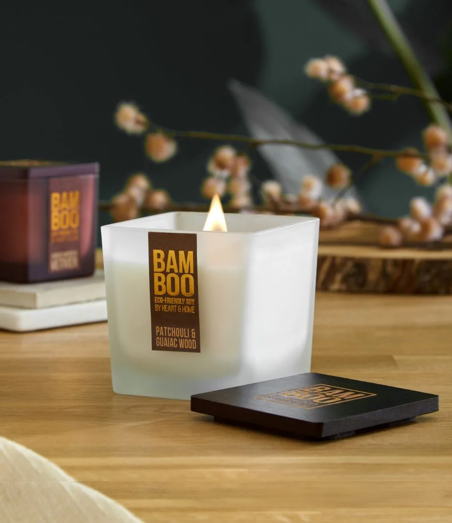 Patchouli & Guaiac Wood - Bamboo Large Jar Candle