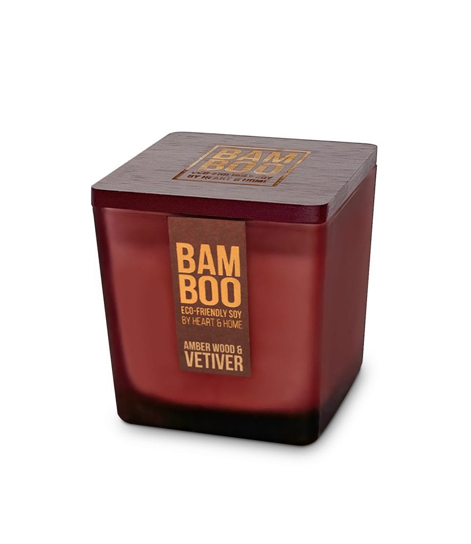 Amber Wood & Vetiver - Bamboo Large Jar Candle