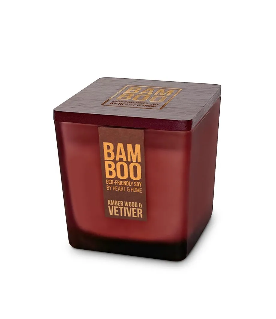 Amber Wood & Vetiver - Bamboo Large Jar Candle