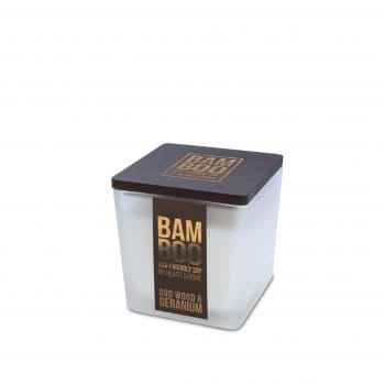 Oud Wood & Geranium - Bamboo Small Jar Candle