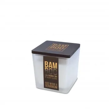 Oud Wood & Geranium - Bamboo Small Jar Candle