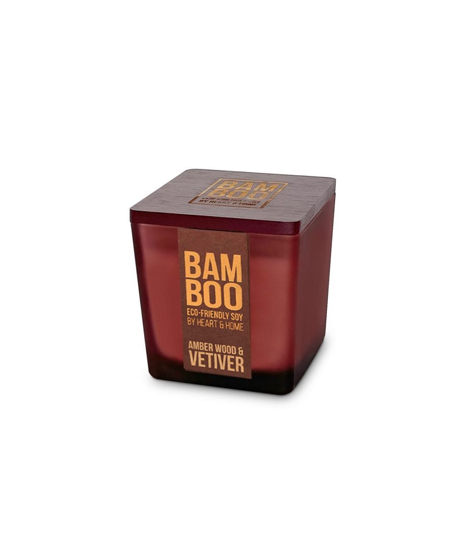 Amber Wood & Vetiver - Bamboo Small Jar Candle
