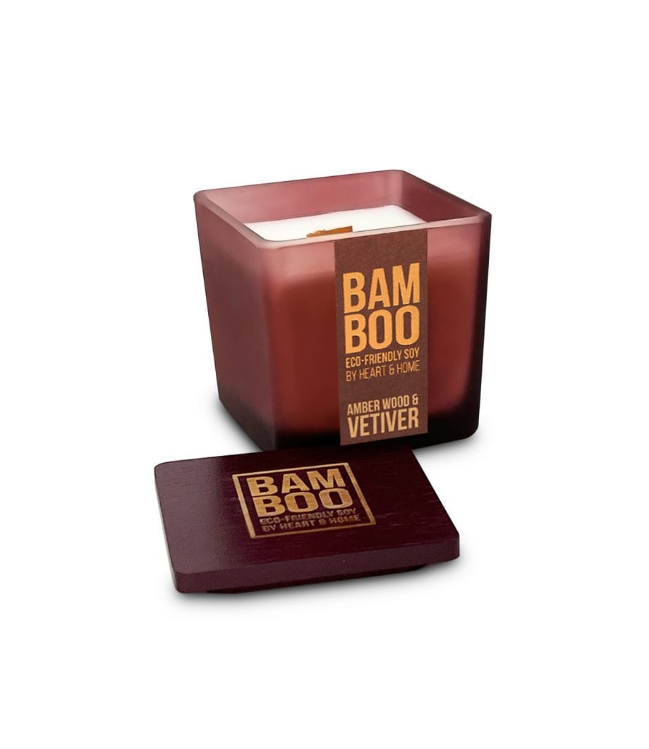 Amber Wood & Vetiver - Bamboo Small Jar Candle