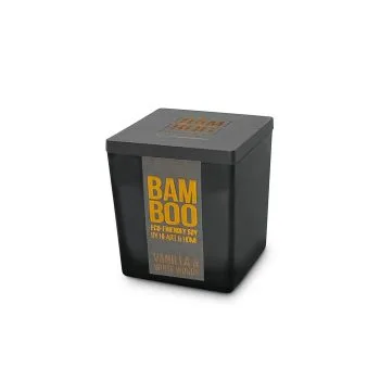 Vanilla & White Woods - Bamboo Small Jar Candle
