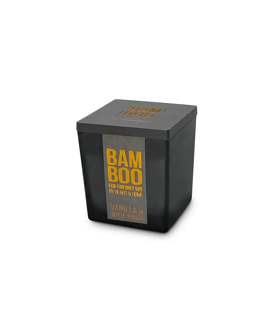 Vanilla & White Woods - Bamboo Small Jar Candle
