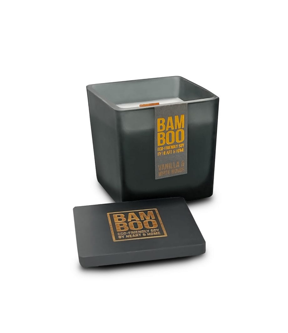 Vanilla & White Woods - Bamboo Small Jar Candle