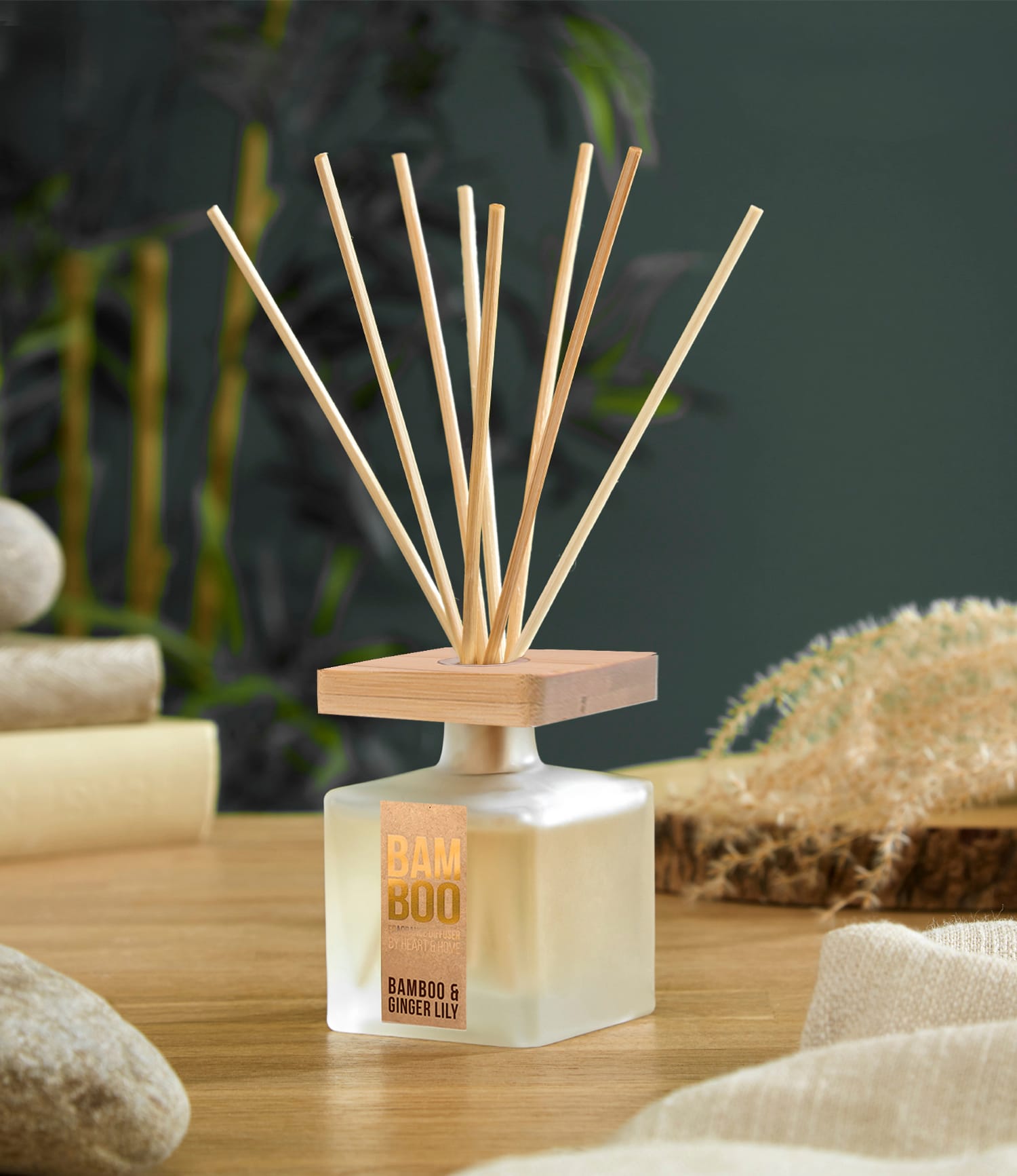 Bamboo Fragrance Diffuser Bamboo and Ginger Lily by Heart Home