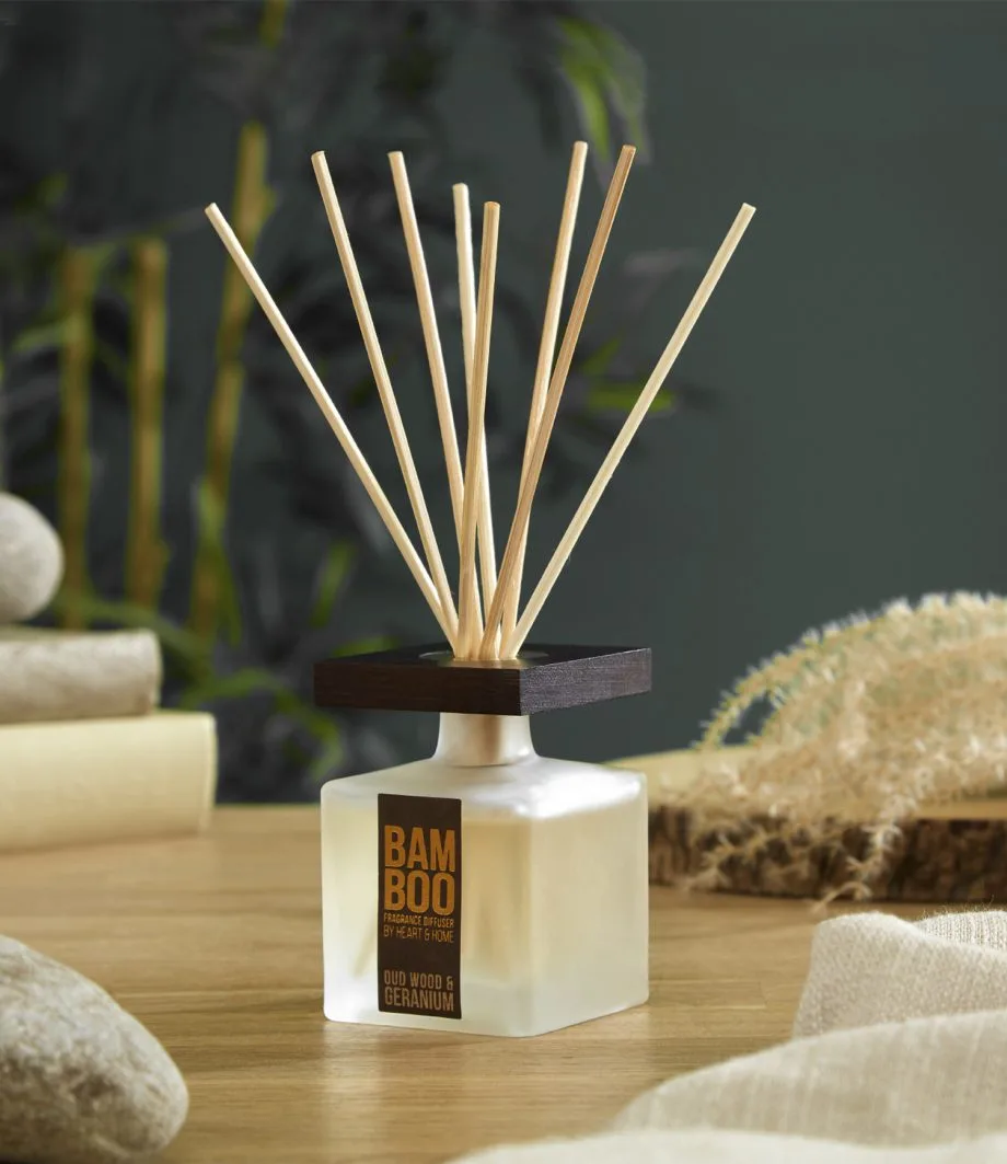 Oud Wood & Geranium - Bamboo Fragrance Diffuser