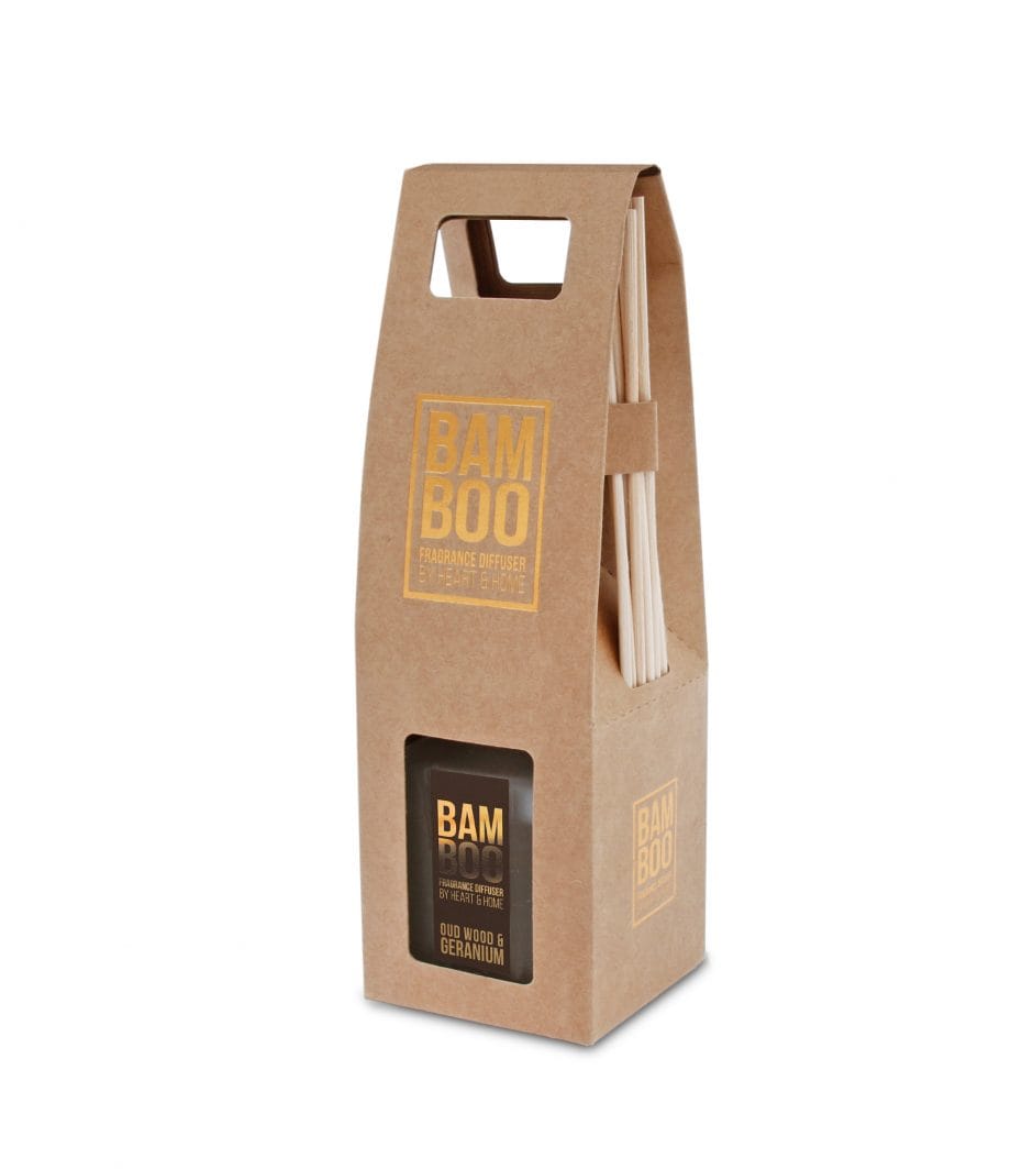 Oud Wood & Geranium - Bamboo Fragrance Diffuser