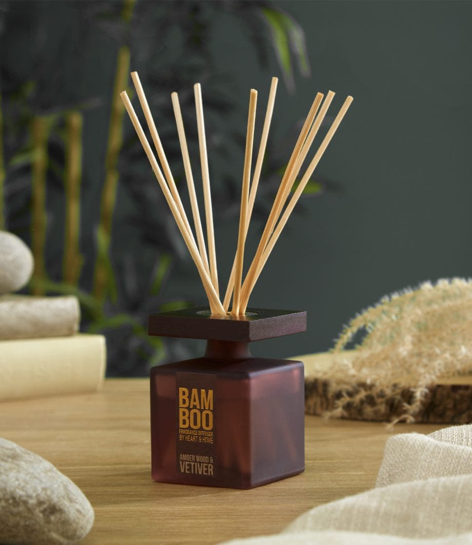 Amber Wood & Vetiver - Bamboo Fragrance Diffuser