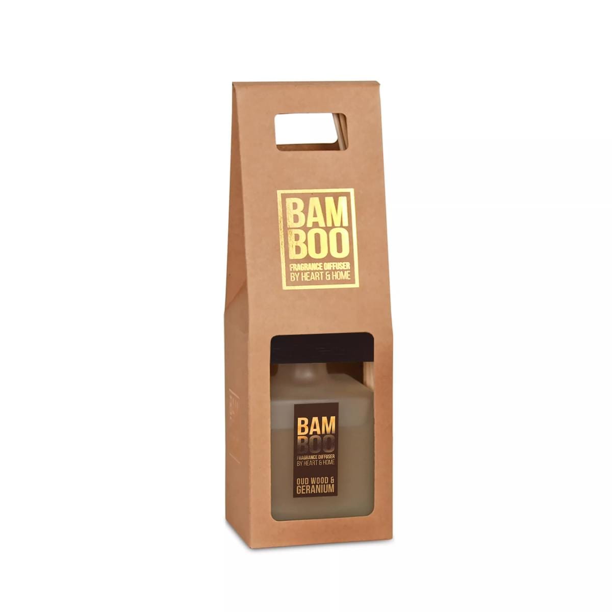 Bamboo Fragrance Diffuser Oud Wood and Geranium by Heart Home
