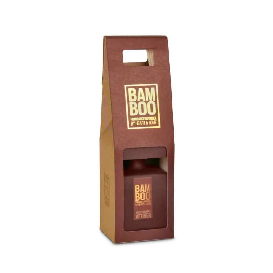 Amber Wood & Vetiver - Large Bamboo Fragrance Diffuser