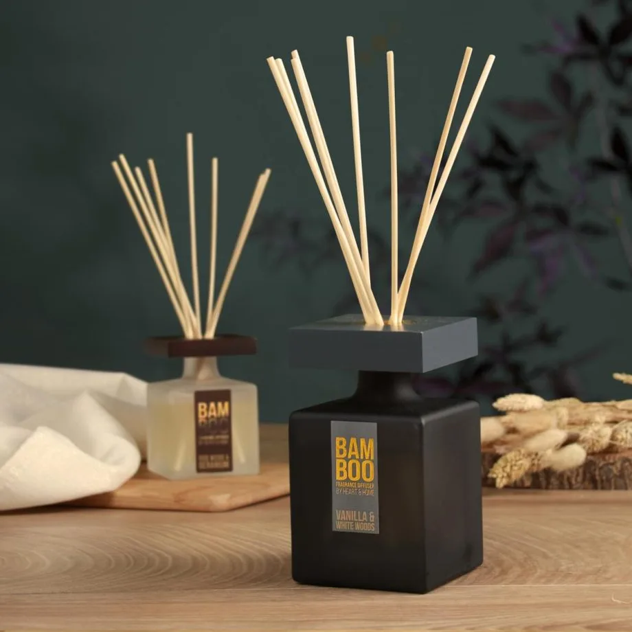 Vanilla & White Woods - Large Bamboo Fragrance Diffuser