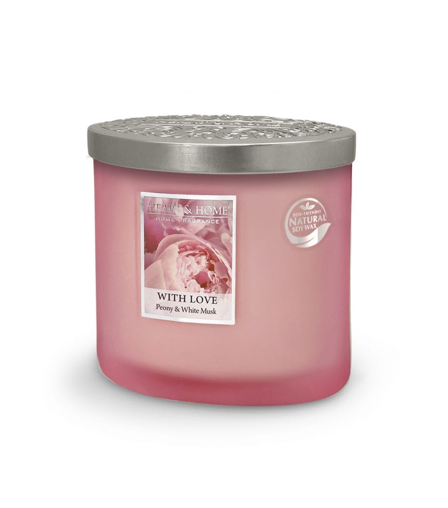 With Love Peony - 2 Wick Ellipse Candle