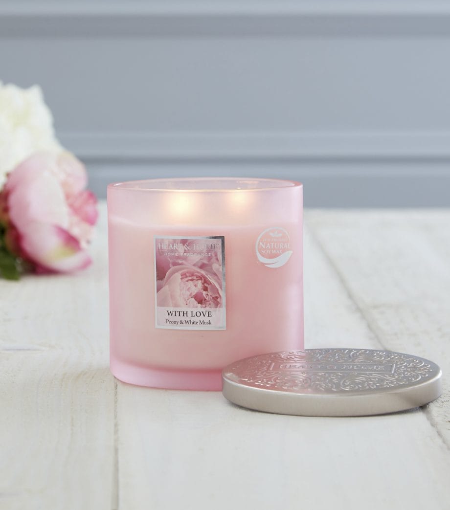 With Love Peony - 2 Wick Ellipse Candle
