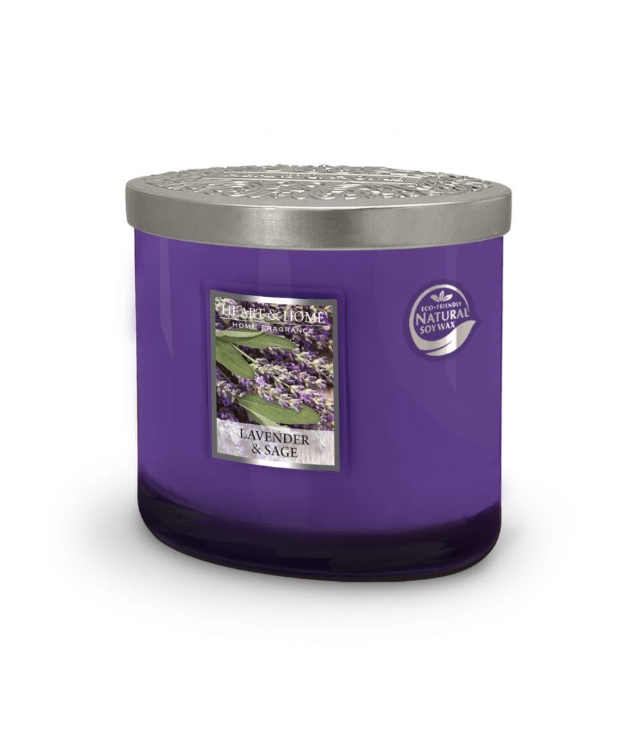 Lavender & Sage - 2 Wick Ellipse Candle