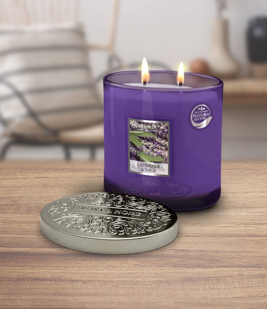 Lavender & Sage - 2 Wick Ellipse Candle