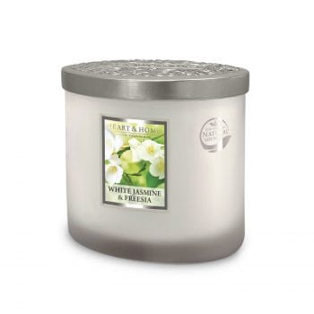 White Jasmine & Freesia - 2 Wick Ellipse Candle