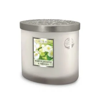 White Jasmine & Freesia - 2 Wick Ellipse Candle