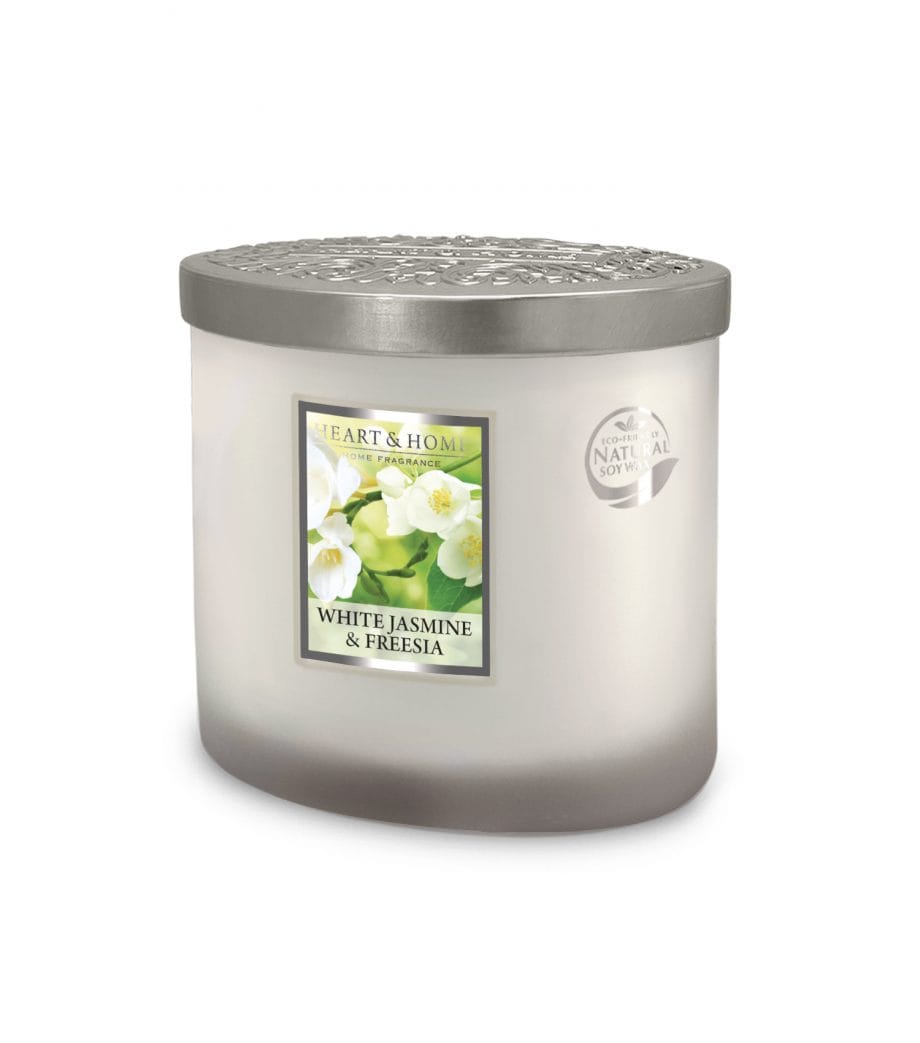 White Jasmine & Freesia - 2 Wick Ellipse Candle