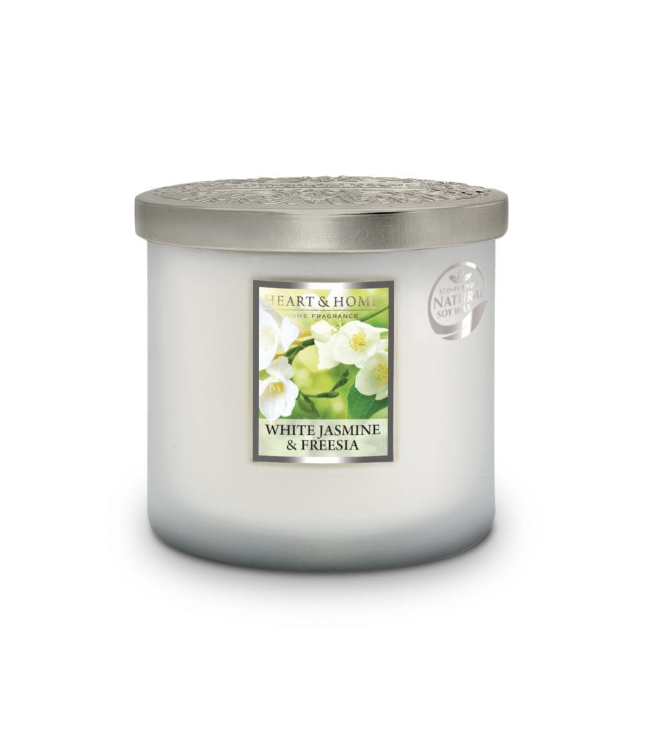 White Jasmine & Freesia - 2 Wick Ellipse Candle