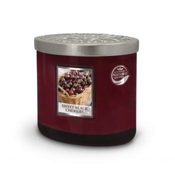 Sweet Black Cherry - 2 Wick Ellipse Candle