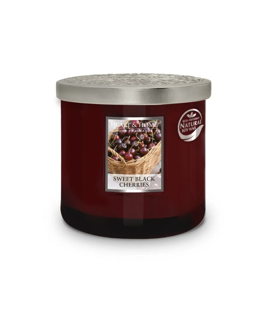 Sweet Black Cherry - 2 Wick Ellipse Candle