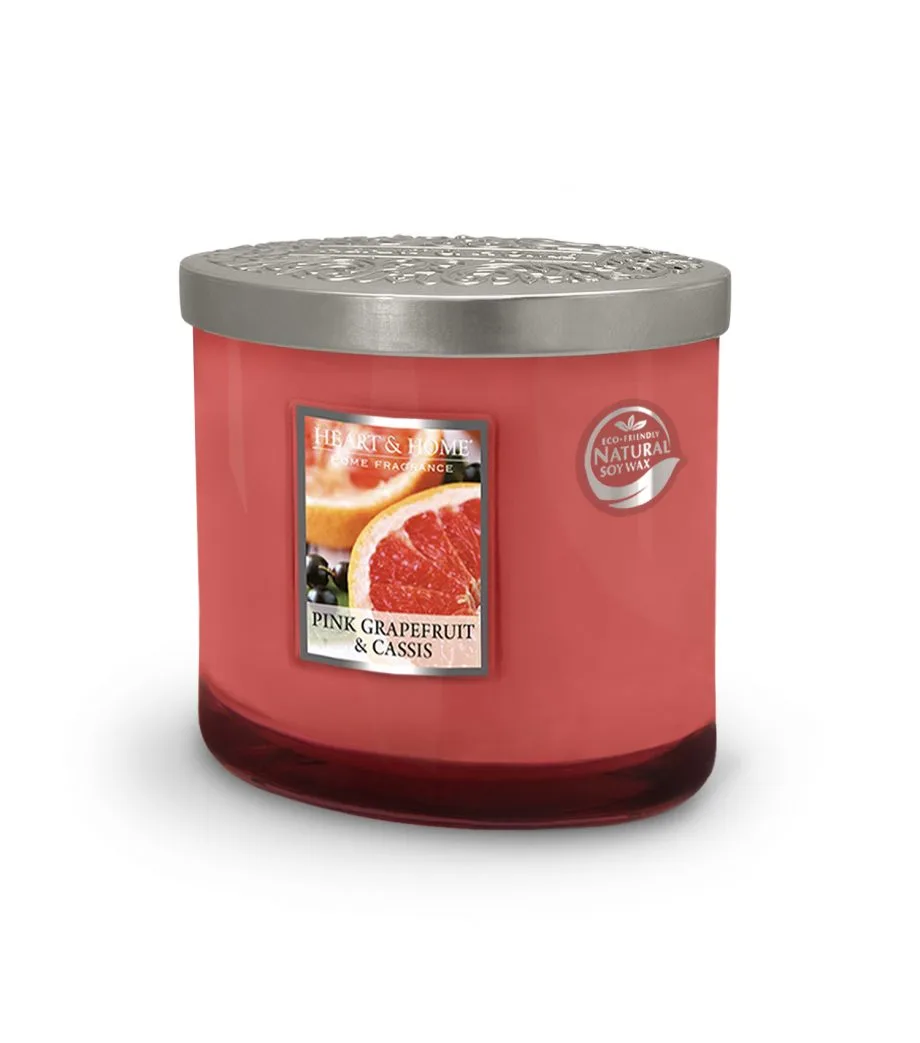 Pink Grapefruit & Cassis - 2 Wick Ellipse Candle
