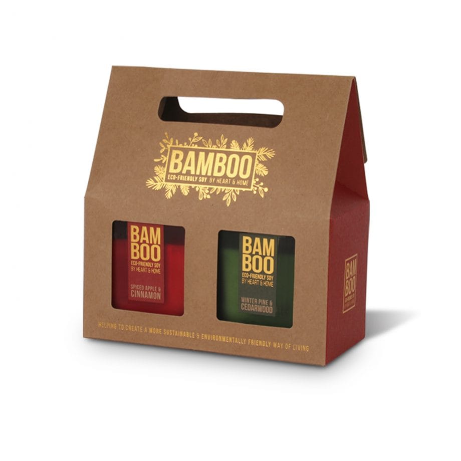 Large Candle - Bamboo Gift Set