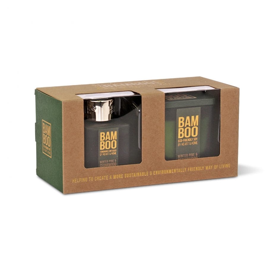 Small Candle & Diffuser - Bamboo Gift Set