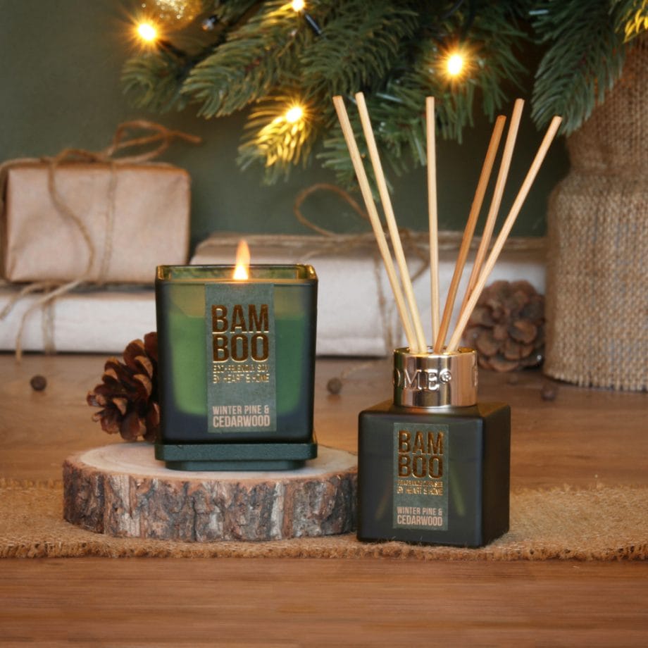 Small Candle & Diffuser - Bamboo Gift Set