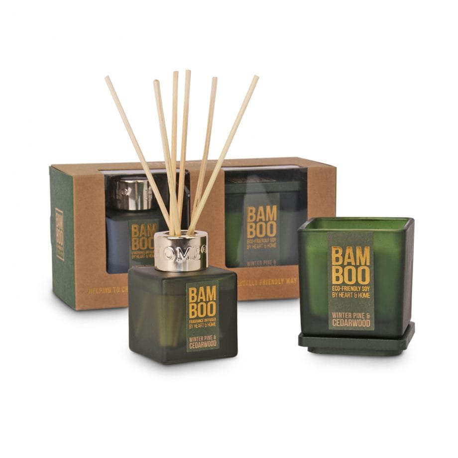 Small Candle & Diffuser - Bamboo Gift Set