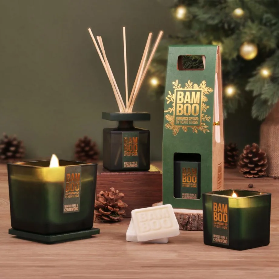 Winter Pine & Cedarwood - Bamboo Small Jar Candle