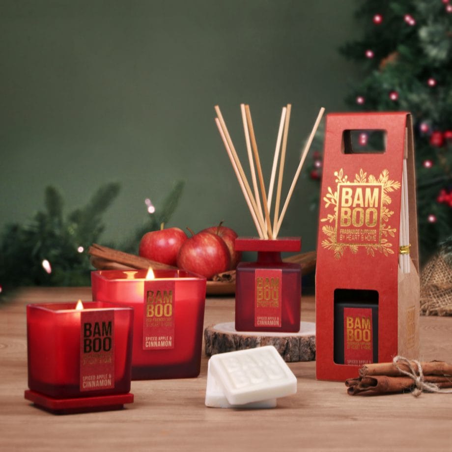 Spiced Apple & Cinnamon - Bamboo Large Jar Candle