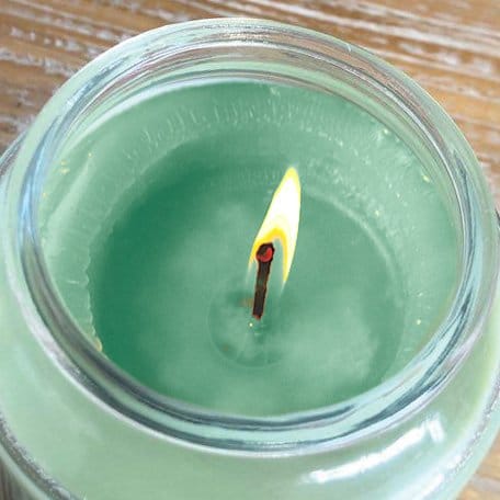 example of candle wax tunnelling