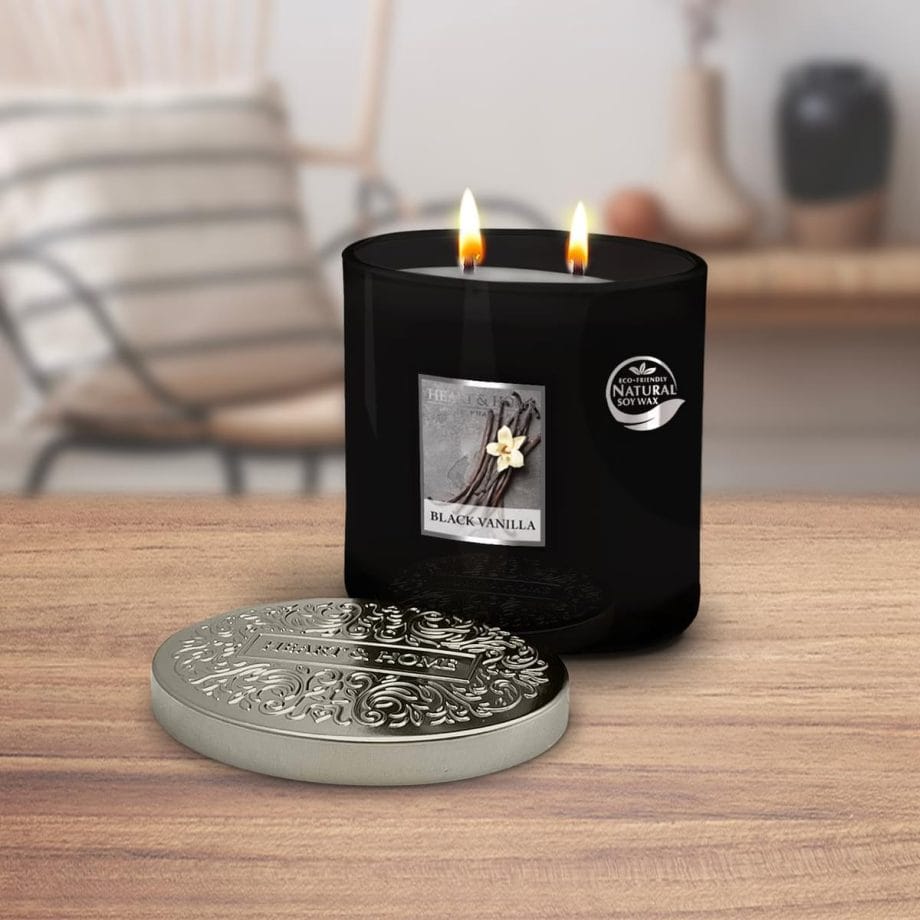Black Vanilla - 2 Wick Ellipse Candle