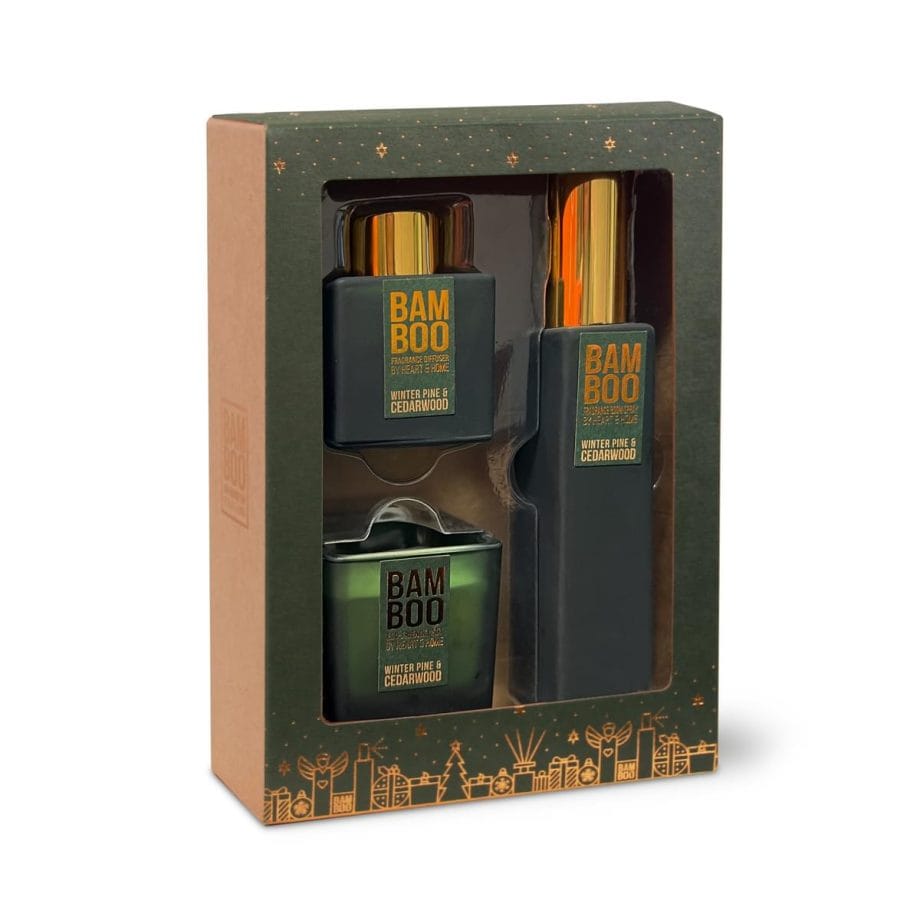 Winter Pine & Cedarwood - Bamboo Gift Set