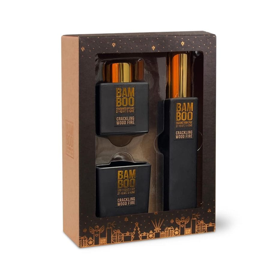 Crackling Wood Fire - Bamboo Gift Set