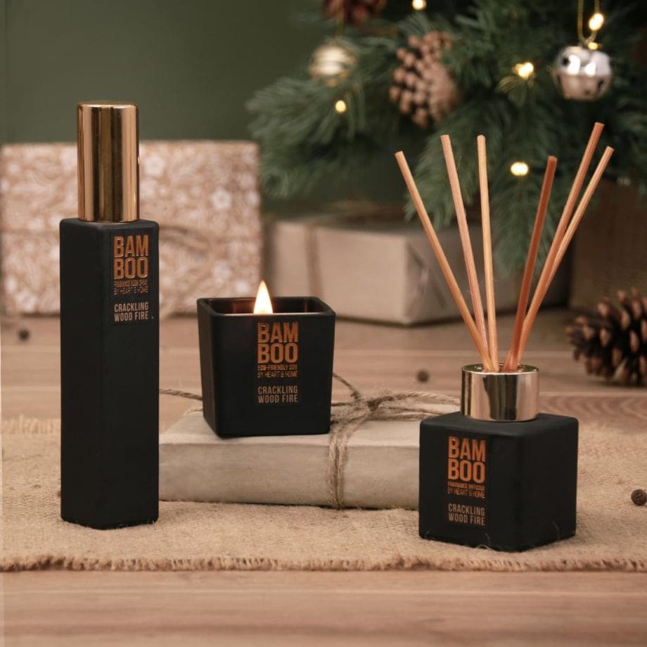 Crackling Wood Fire - Bamboo Gift Set