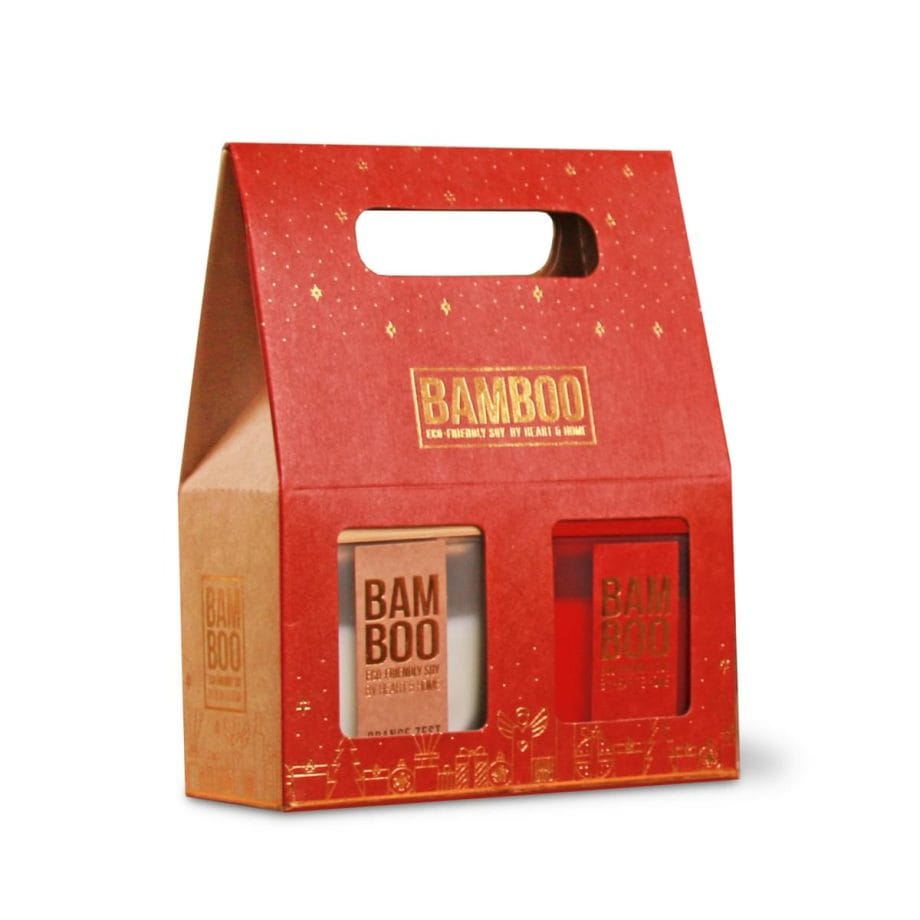 Small Candle - Bamboo Gift Set
