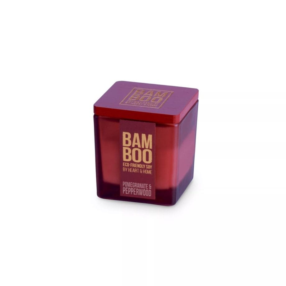 Pomegranate & Pepperwood - Bamboo Small Jar Candle