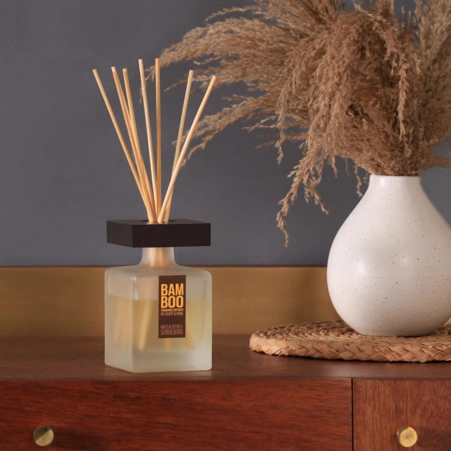 White Blossom & Sandalwood - Large Bamboo Fragrance Diffuser