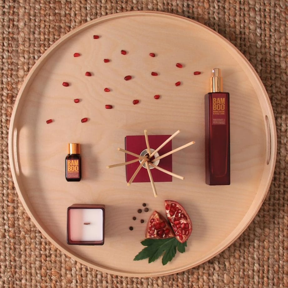 Pomegranate & Pepperwood - Bamboo Small Jar Candle