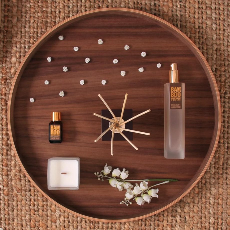 White Blossom & Sandalwood - Bamboo Large Jar Candle
