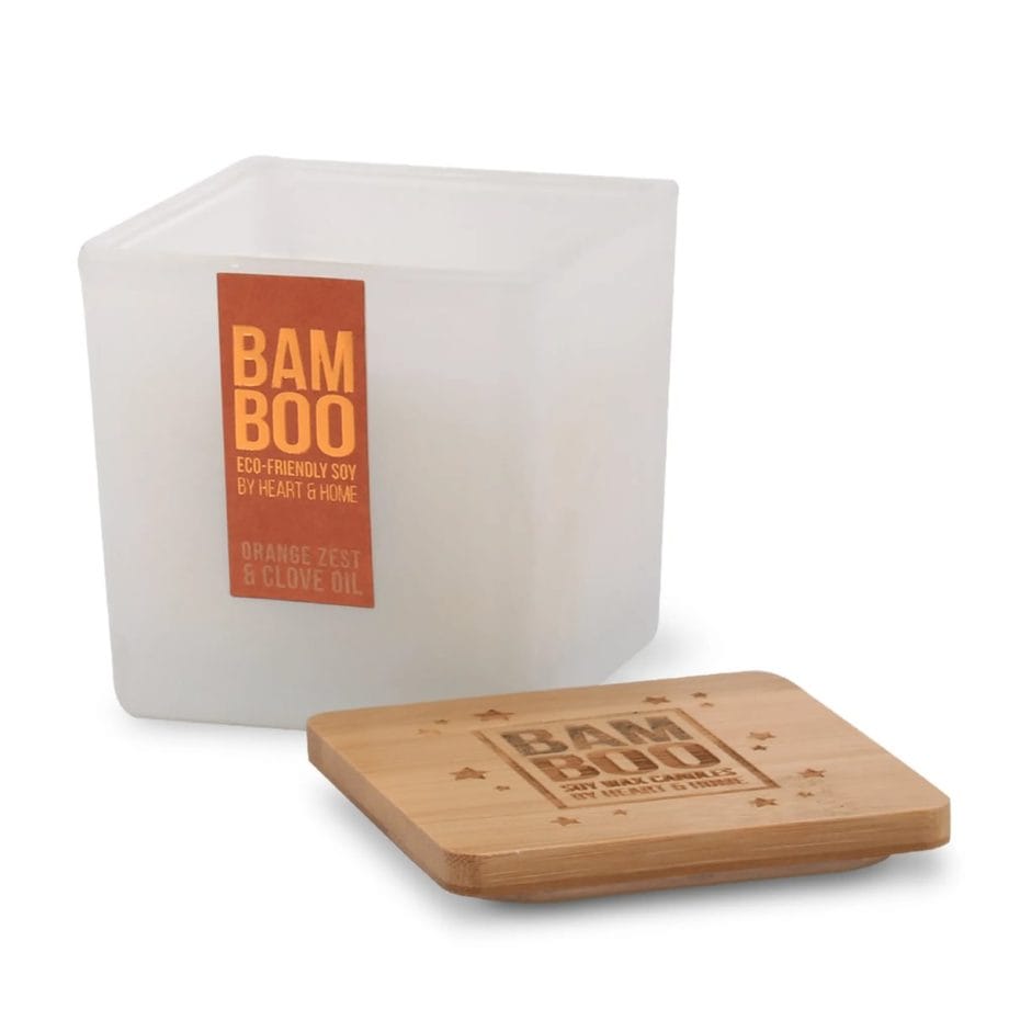 Orange Zest & Clove Oil - Bamboo Large Candle