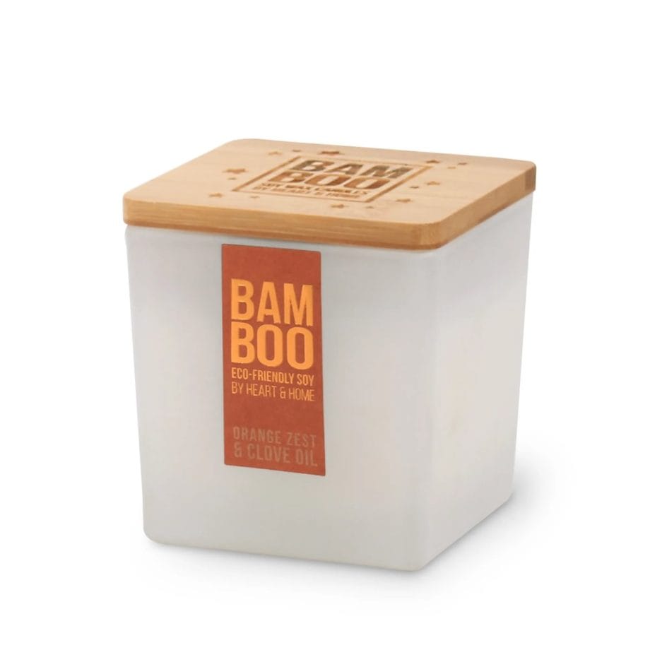 Orange Zest & Clove Oil - Bamboo Large Candle